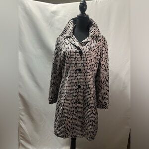 APT. 9 PURPLE POLKA DOT TRENCH COAT SIZE L